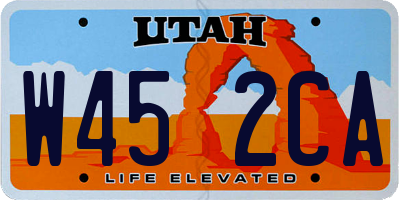 UT license plate W452CA