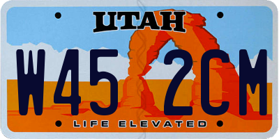 UT license plate W452CM