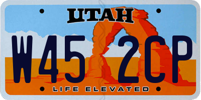 UT license plate W452CP