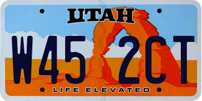 UT license plate W452CT