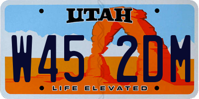UT license plate W452DM