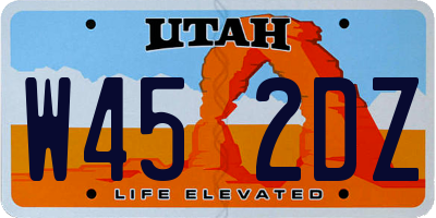 UT license plate W452DZ