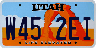 UT license plate W452EI