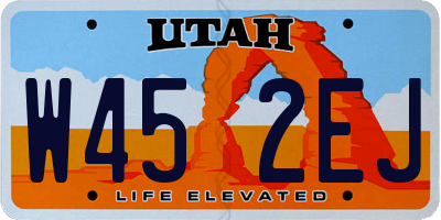 UT license plate W452EJ