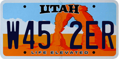 UT license plate W452ER