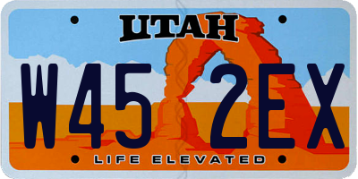 UT license plate W452EX