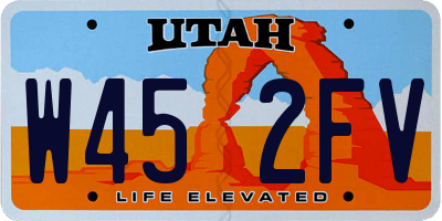 UT license plate W452FV