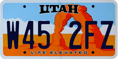 UT license plate W452FZ