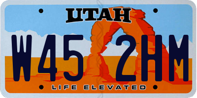 UT license plate W452HM