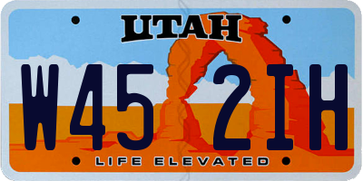 UT license plate W452IH