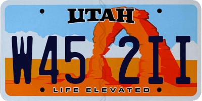 UT license plate W452II