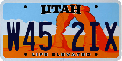 UT license plate W452IX