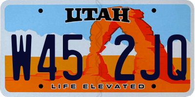 UT license plate W452JQ