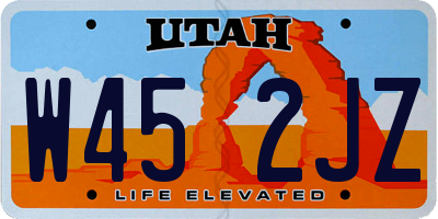 UT license plate W452JZ