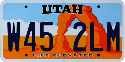 UT license plate W452LM
