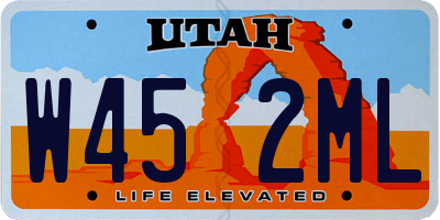 UT license plate W452ML