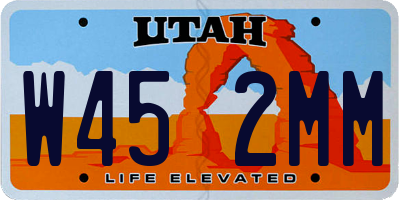 UT license plate W452MM