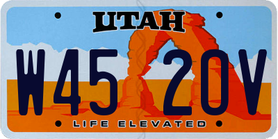 UT license plate W452OV