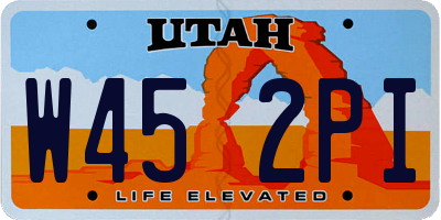 UT license plate W452PI