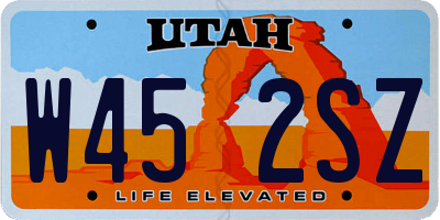 UT license plate W452SZ