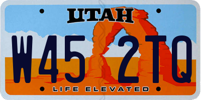 UT license plate W452TQ