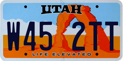 UT license plate W452TT