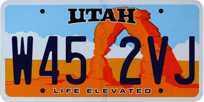 UT license plate W452VJ