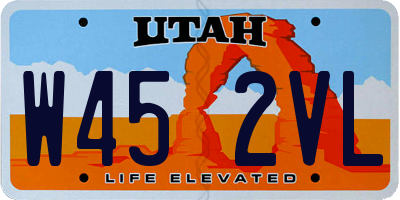 UT license plate W452VL