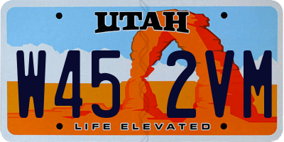 UT license plate W452VM