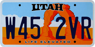 UT license plate W452VR
