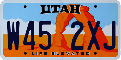 UT license plate W452XJ