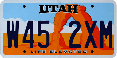 UT license plate W452XM