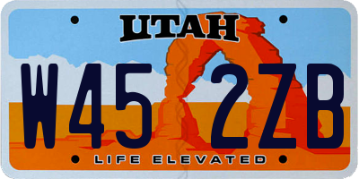 UT license plate W452ZB