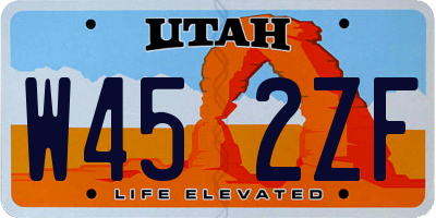 UT license plate W452ZF