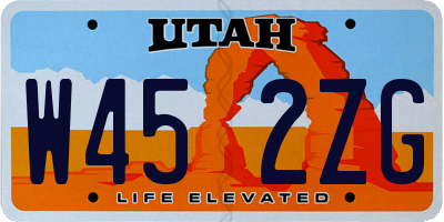 UT license plate W452ZG