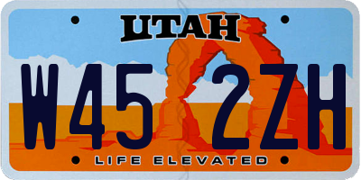 UT license plate W452ZH