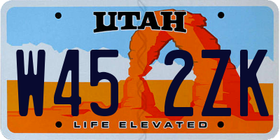 UT license plate W452ZK