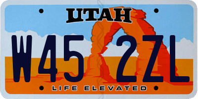 UT license plate W452ZL