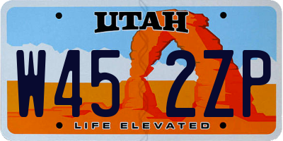 UT license plate W452ZP