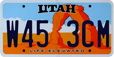 UT license plate W453CM