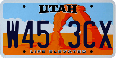 UT license plate W453CX