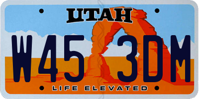 UT license plate W453DM