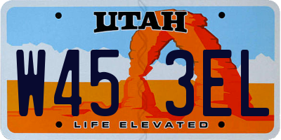 UT license plate W453EL
