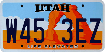 UT license plate W453EZ