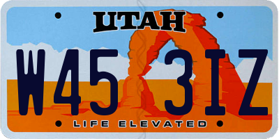 UT license plate W453IZ