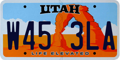 UT license plate W453LA