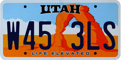 UT license plate W453LS