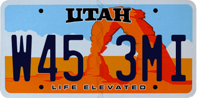 UT license plate W453MI