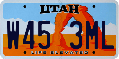 UT license plate W453ML
