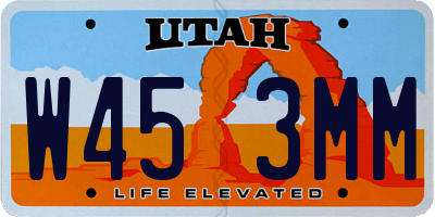 UT license plate W453MM